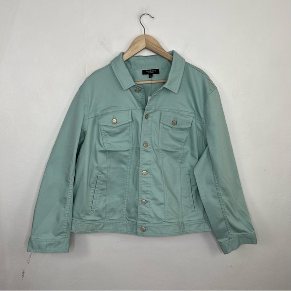 Talbots Jackets & Blazers - Talbots Classic Jean Jacket in Green Mint NWT Size 3XP
